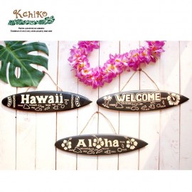 서핑 인테리어 소품 하와이 우드 사인보드 ALOHA, HAWAII, WELCOME