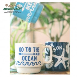 서핑 인테리어 소품 KAHIKO 머그컵 - GO TO THE OCEAN
