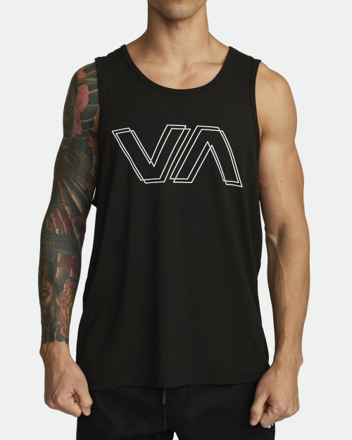 [RVCA] VA OFFSET TANK WHT 루카 브이에이 오프셋 탱크탑 블랙