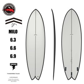 (프리오더)서핑숏보드 [CJ NELSON] MILO WHITE CARBON RAIL 씨제이넬슨 피쉬보드 THUNDERBOLT