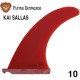 서핑롱보드핀 카이살라스 10 [FLYING DIAMONDS] KAI SALLAS SPIRAL RED