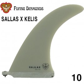 서핑롱보드핀 카이살라스 9.5 [FLYING DIAMONDS] KAI SALLAS X KELIS WHITE SAND